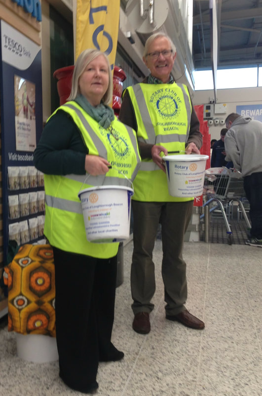Tin rattling for charity
